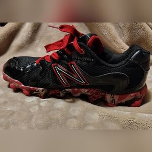 New Balance Boy's Black and Red Sneakers
